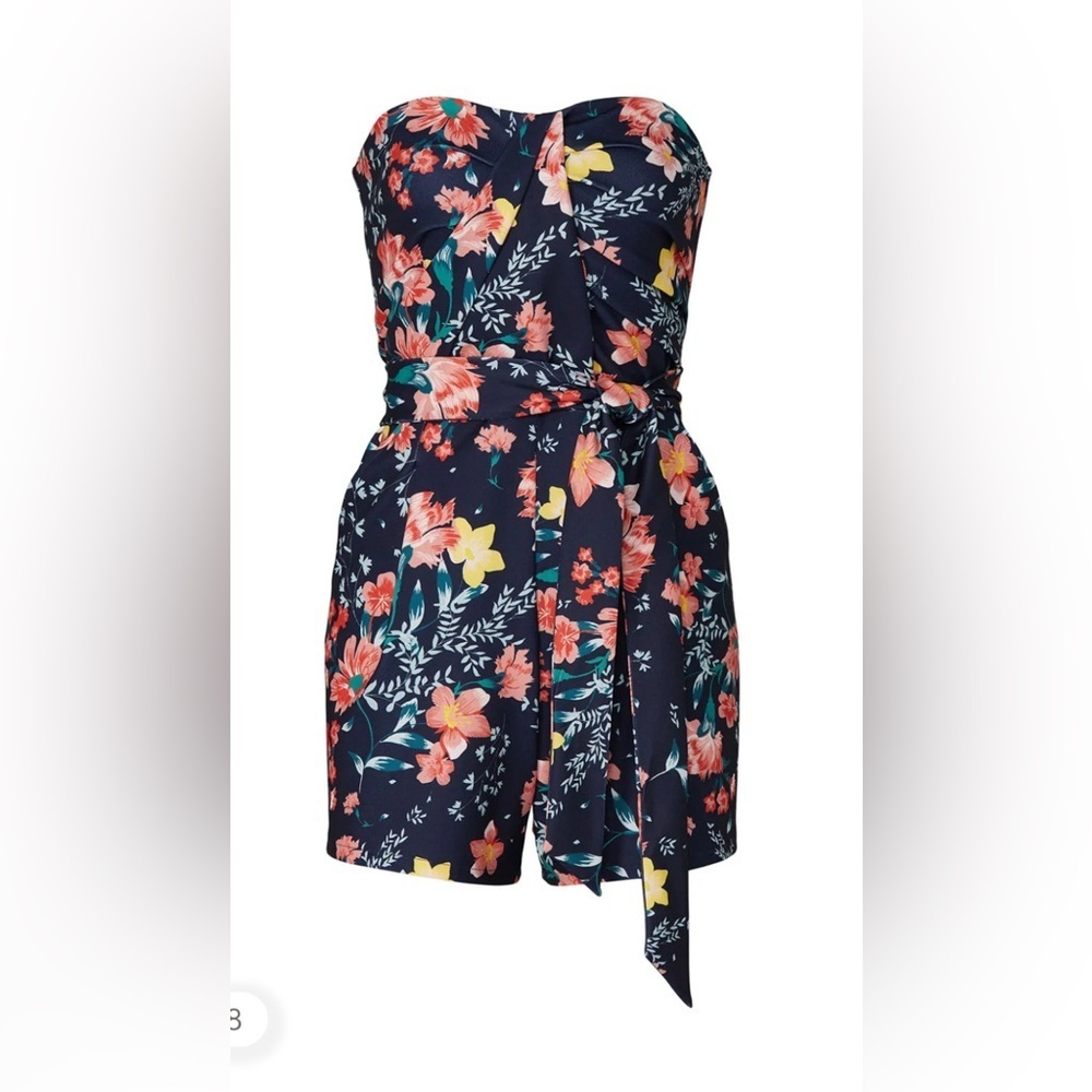 GREAT JONES STRAPLESS FLORAL ROMPER MEDIUM